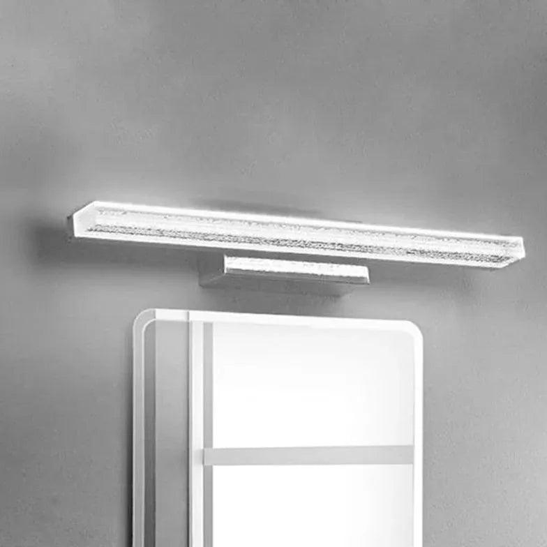 Silver LED Bathroom Mirror Light Strip - Waterproof Vanity Mirror Lighting for Makeup, Shaving & Grooming