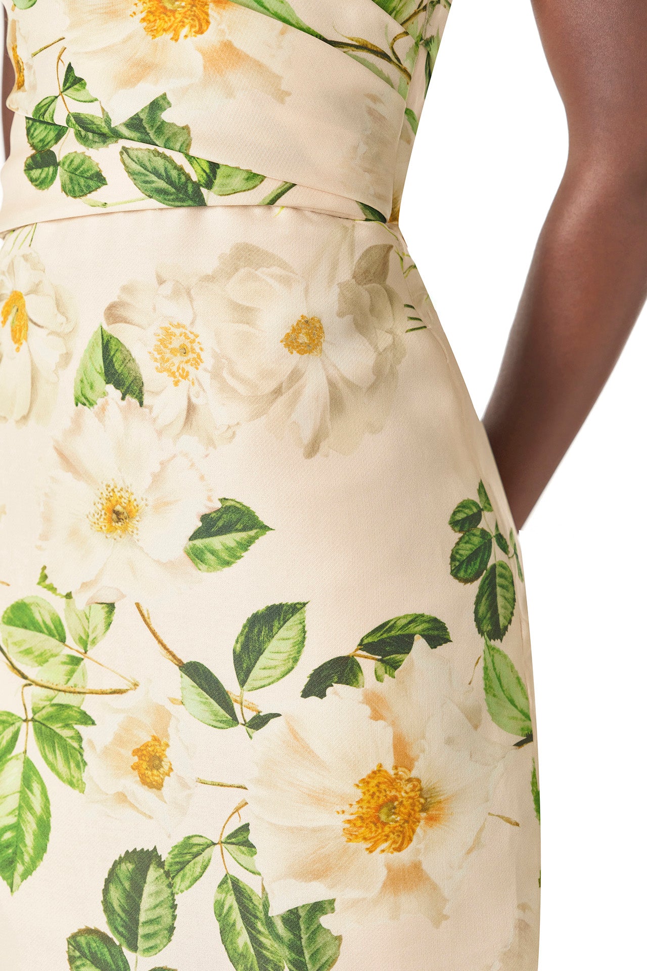 Elegant Rose Printed Column Gown - Floral Maxi Dress for Women | Perfect for Weddings, Parties & Special Occasions