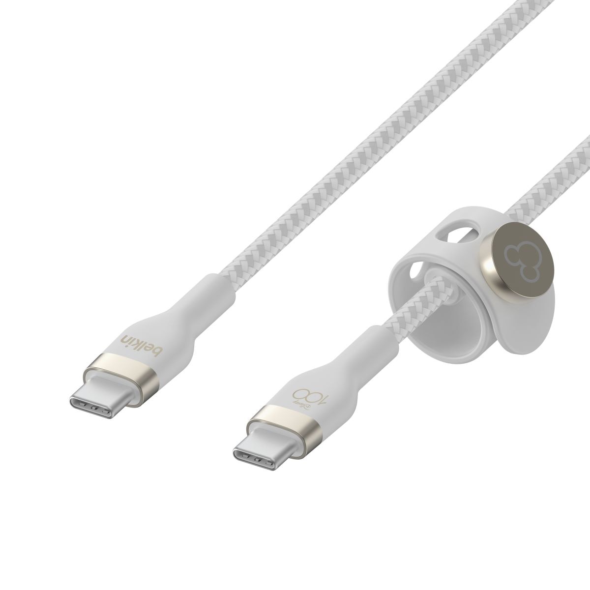 Belkin BoostCharge Pro Flex USB-C to USB-C Braided Cable 2m (6.6ft) - Fast Charging & Data Sync for iPhone 15, MacBook, iPad, Samsung Galaxy - Durable Nylon for Home, Office, Travel