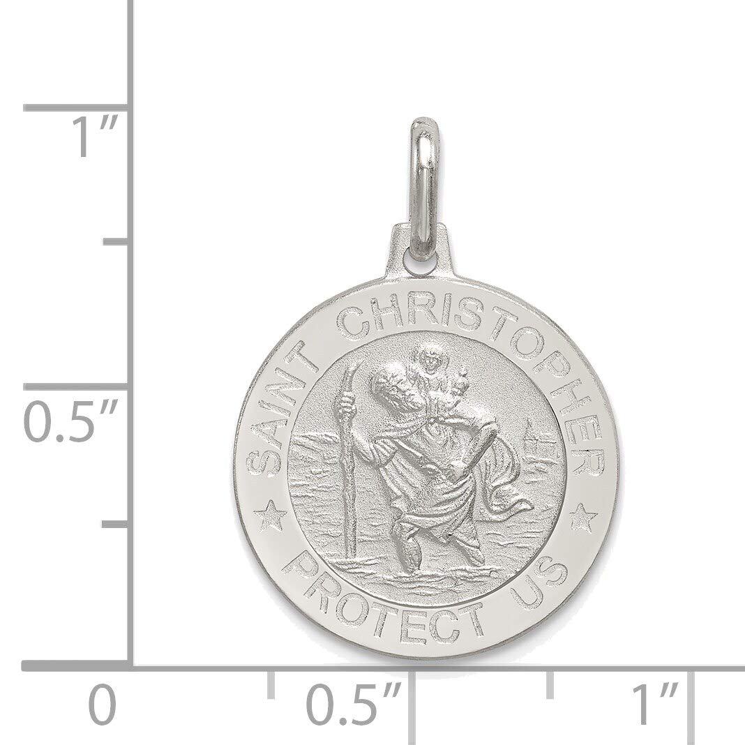 Sterling Silver St. Christopher Medal - Bonyak Jewelry for Travel Protection