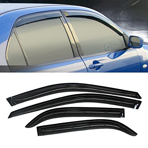 1998-2002 Honda Accord 4D Sedan Sun Rain Snow Wind Deflector Window Visors (4pcs) - Weather Protection & Style Upgrade for Driving in All Conditions