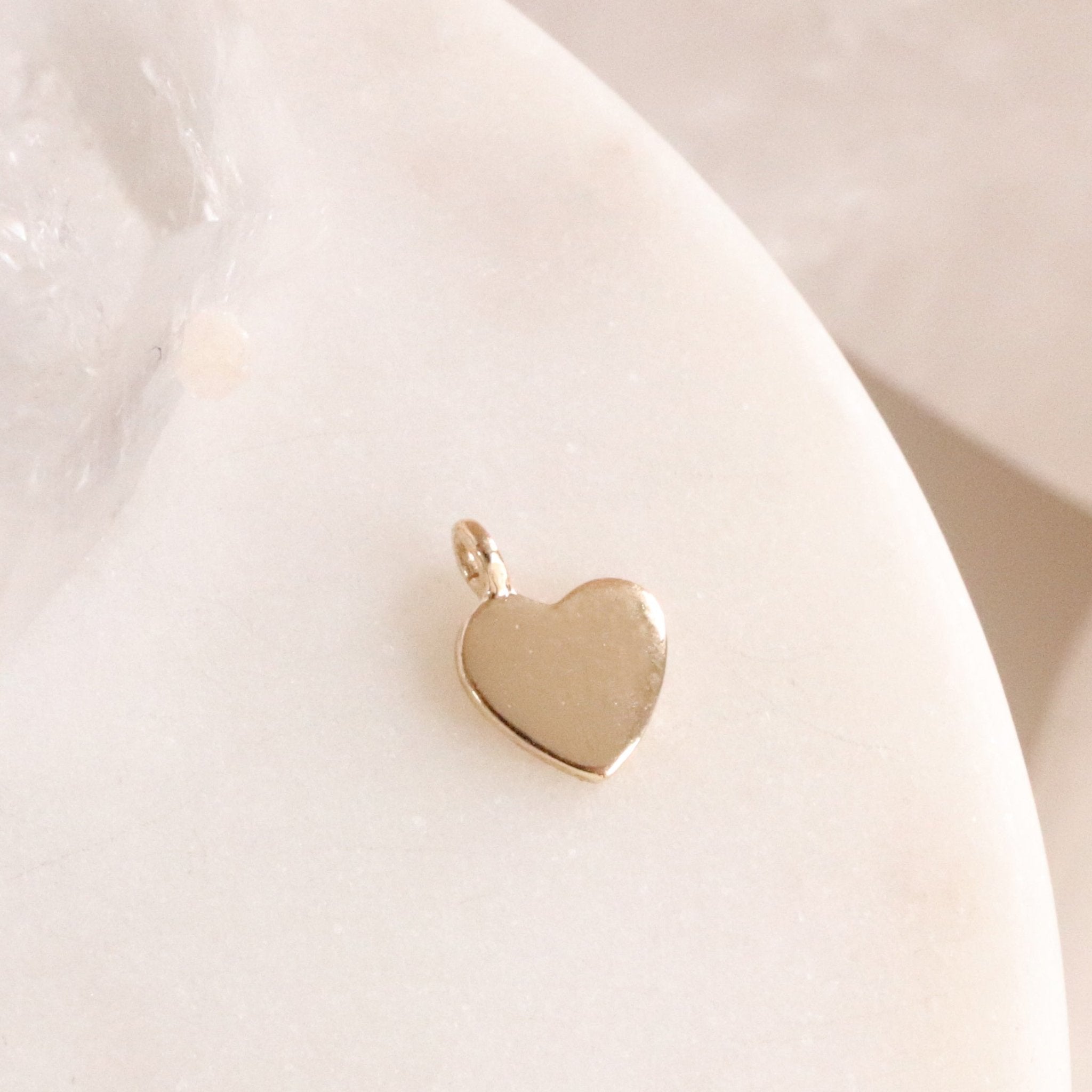 14K Solid Gold Love Namesake Heart Charm - Personalized Jewelry for Couples, Gifts & Special Occasions