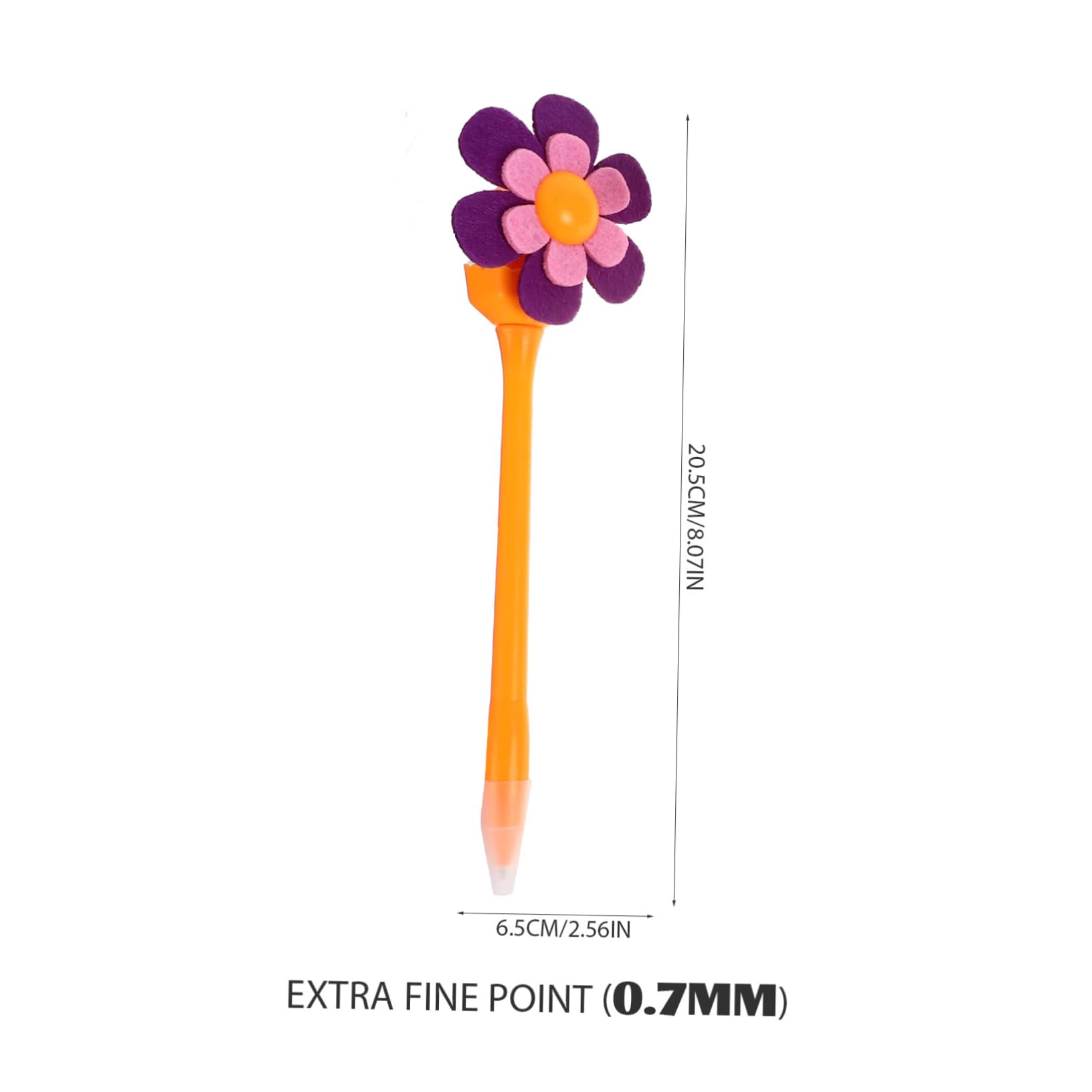 NUOBESTY 12 Pack Decorative Ballpoint Pens with Flower Design - 0.7mm Fine Point Rotating Flower Pens for Office, School, Journaling & Gift Giving