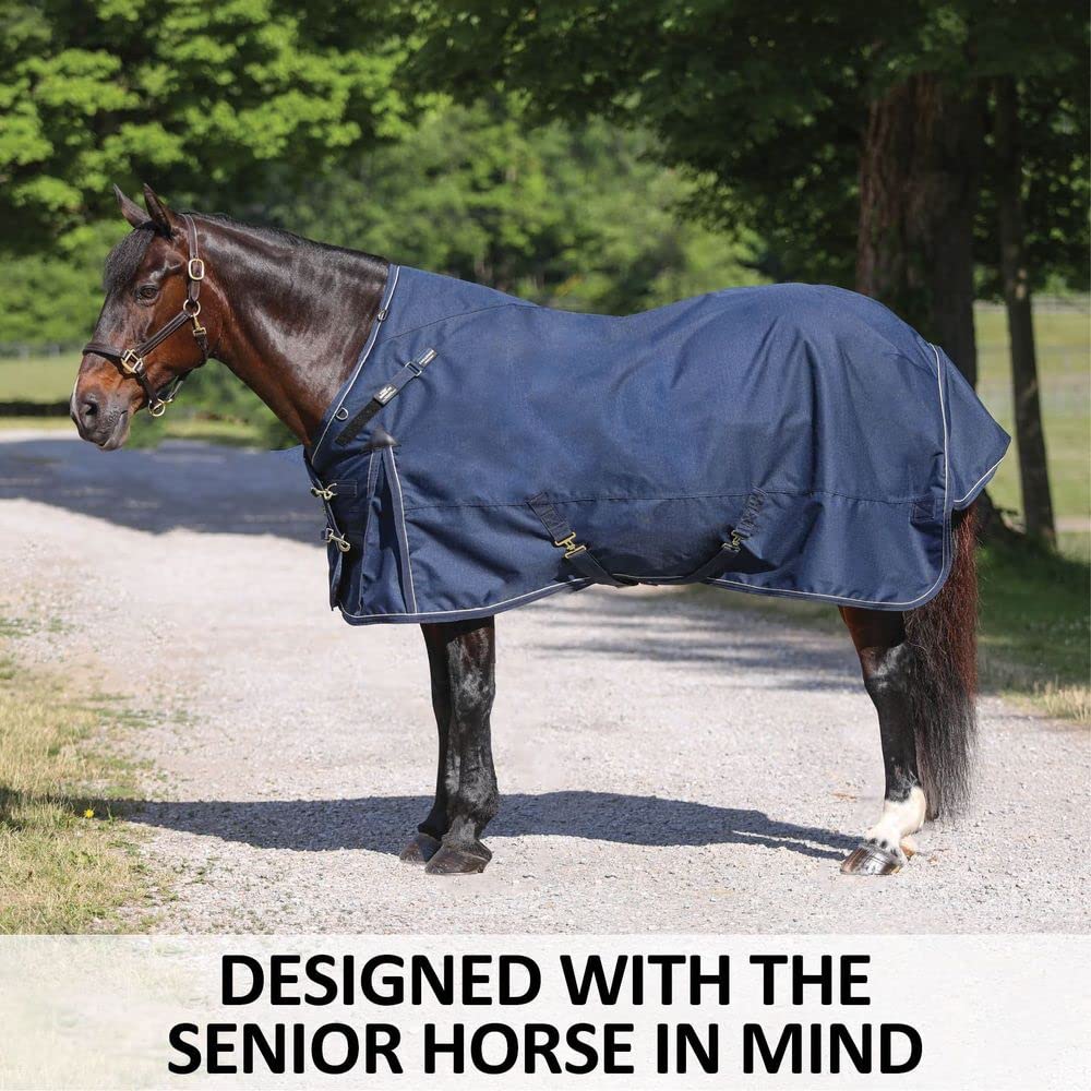 Challenger II Senior Adjusta-Fit Surcingle Horse Turnout Blanket - Waterproof 1200D Ripstop Winter Horse Blanket with Wither Relief | Perfect for Cold Weather Riding, Stable Use & Outdoor Protection