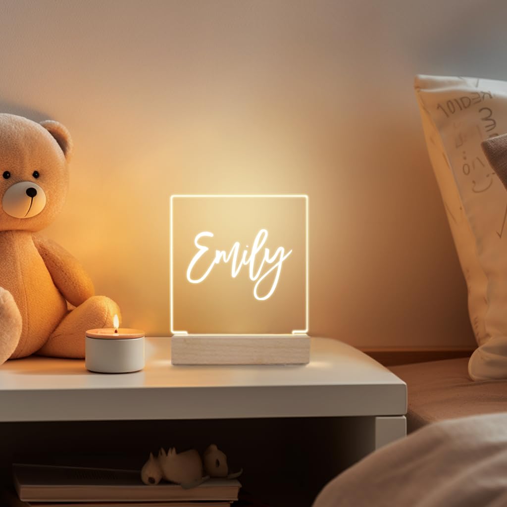 Personalized Night Light for Kids - Custom Name LED Night Light for Baby Girl & Boy's Bedroom | Perfect Birthday Gift, Nursery Decor & Sleep Aid for Children