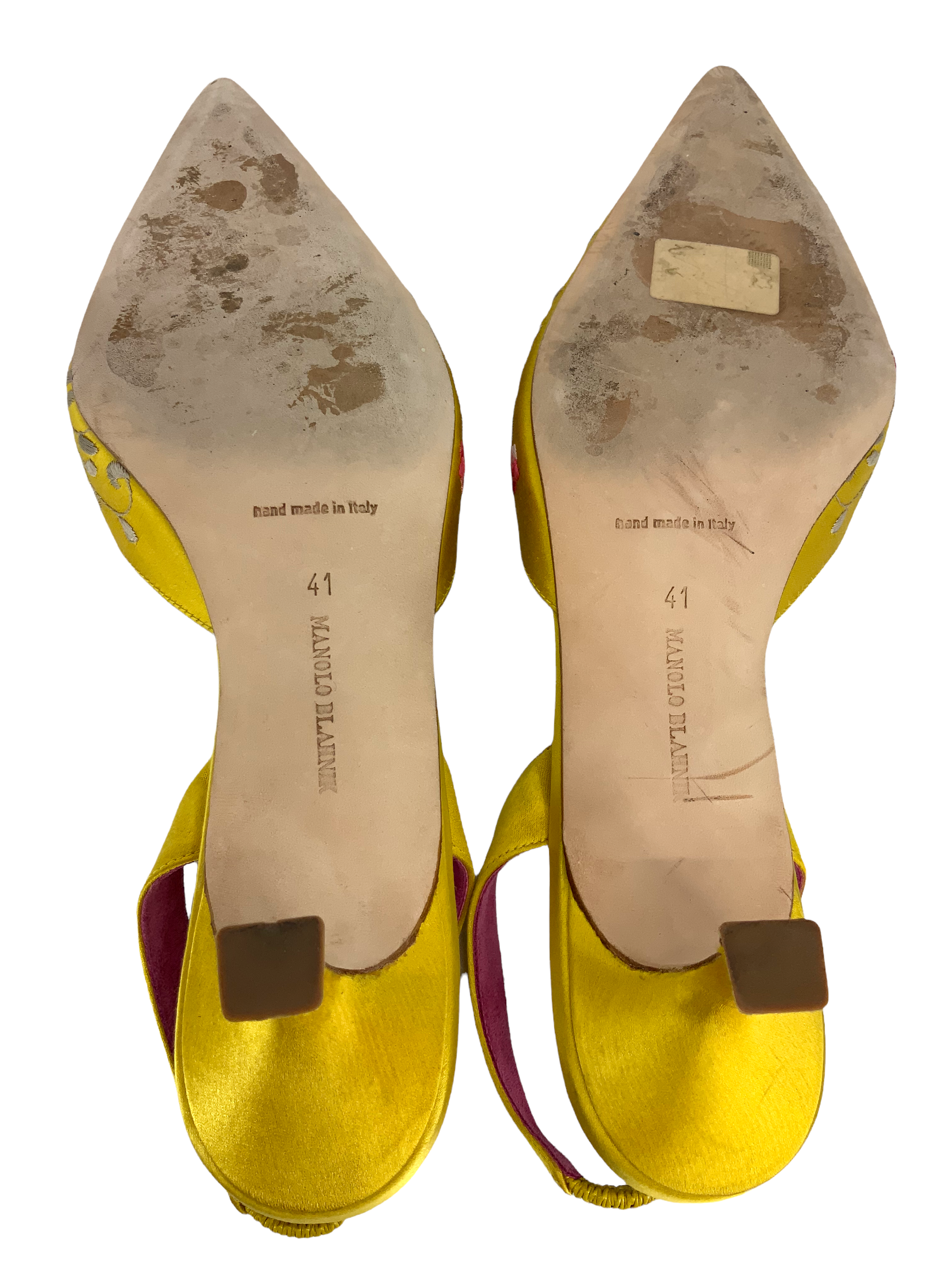 Manolo Blahnik Embroidered Carolyne Slingback Pumps - Women's Size 11 | Luxury Designer Heels for Weddings, Parties & Special Occasions