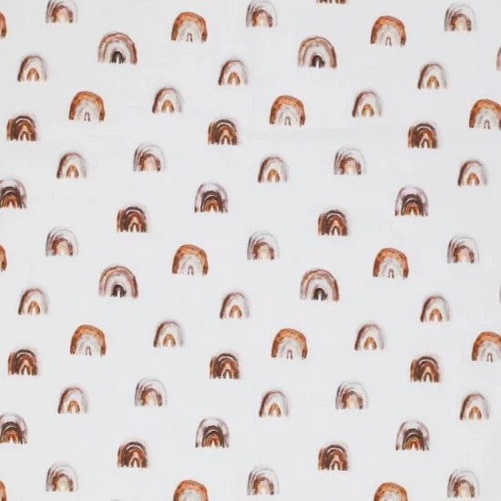 Premium Cotton Poplin Fabric - Mini Rainbows Print | Soft & Durable Material for Quilting, Dressmaking & DIY Crafts