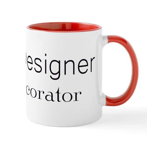 White/Red Inside - Designer Not A Decorator Mug
