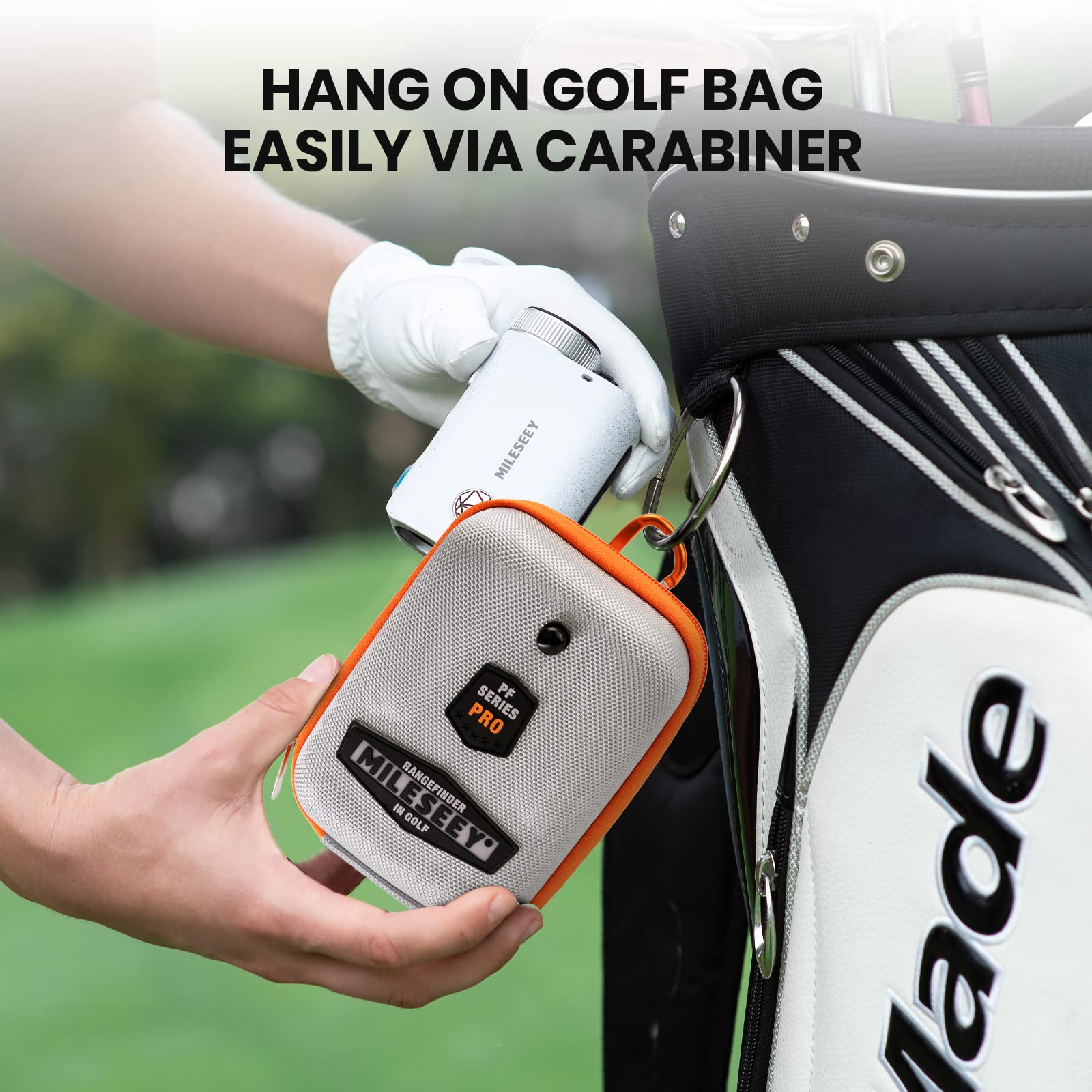 Premium Hard Shell Golf Rangefinder Case - Universal Protective EVA Case Compatible with Bushnell, Callaway & TecTecTec - Durable Waterproof Golf Accessory with Carabiner Clip for Golfing, Hunting & Outdoor Sports