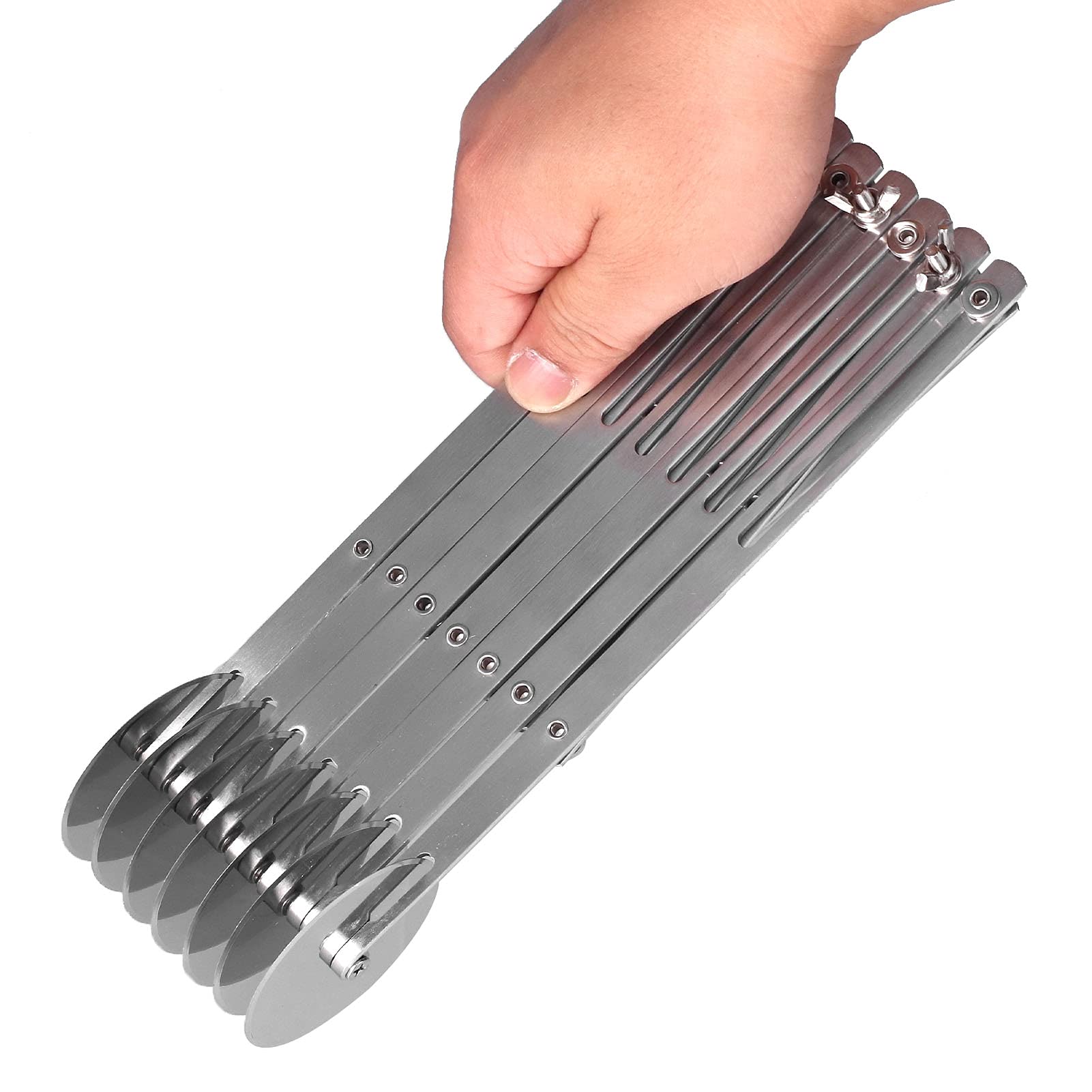 Expandable Multi-Round Pastry Cutter - Stainless Steel Baking Tool with Non-Stick Wheels for Dough, Pizza, Cakes & Pastries (7-Round Knife) | Perfect for Home Bakers & Professional Kitchens