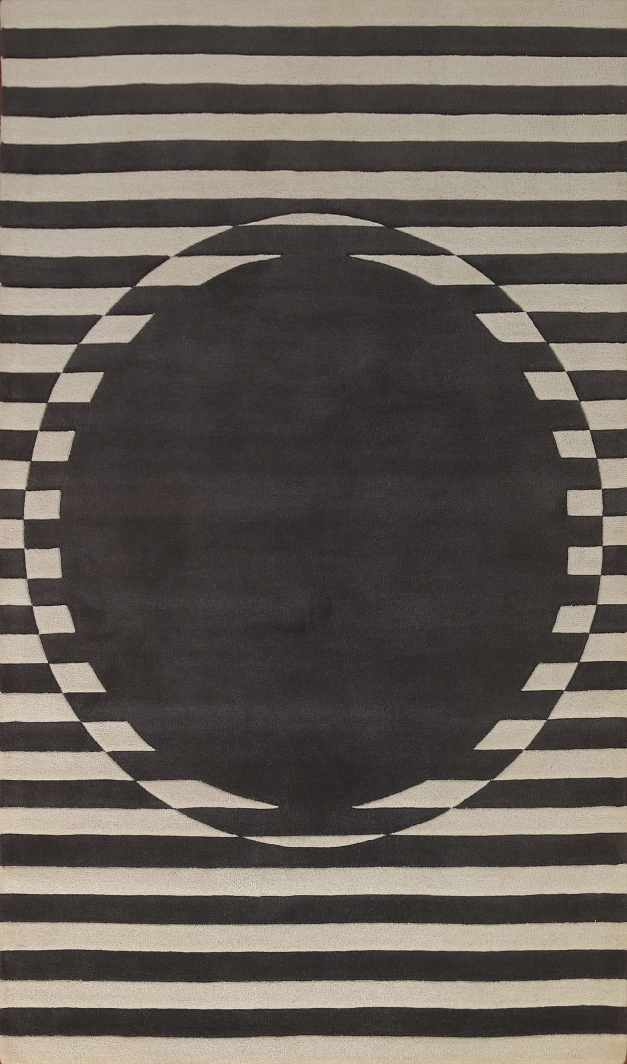 Hand-Knotted Wool Striped Gabbeh Oriental Area Rug 5x8 Feet (5'x8') - Perfect for Living Room, Bedroom & Home Decor