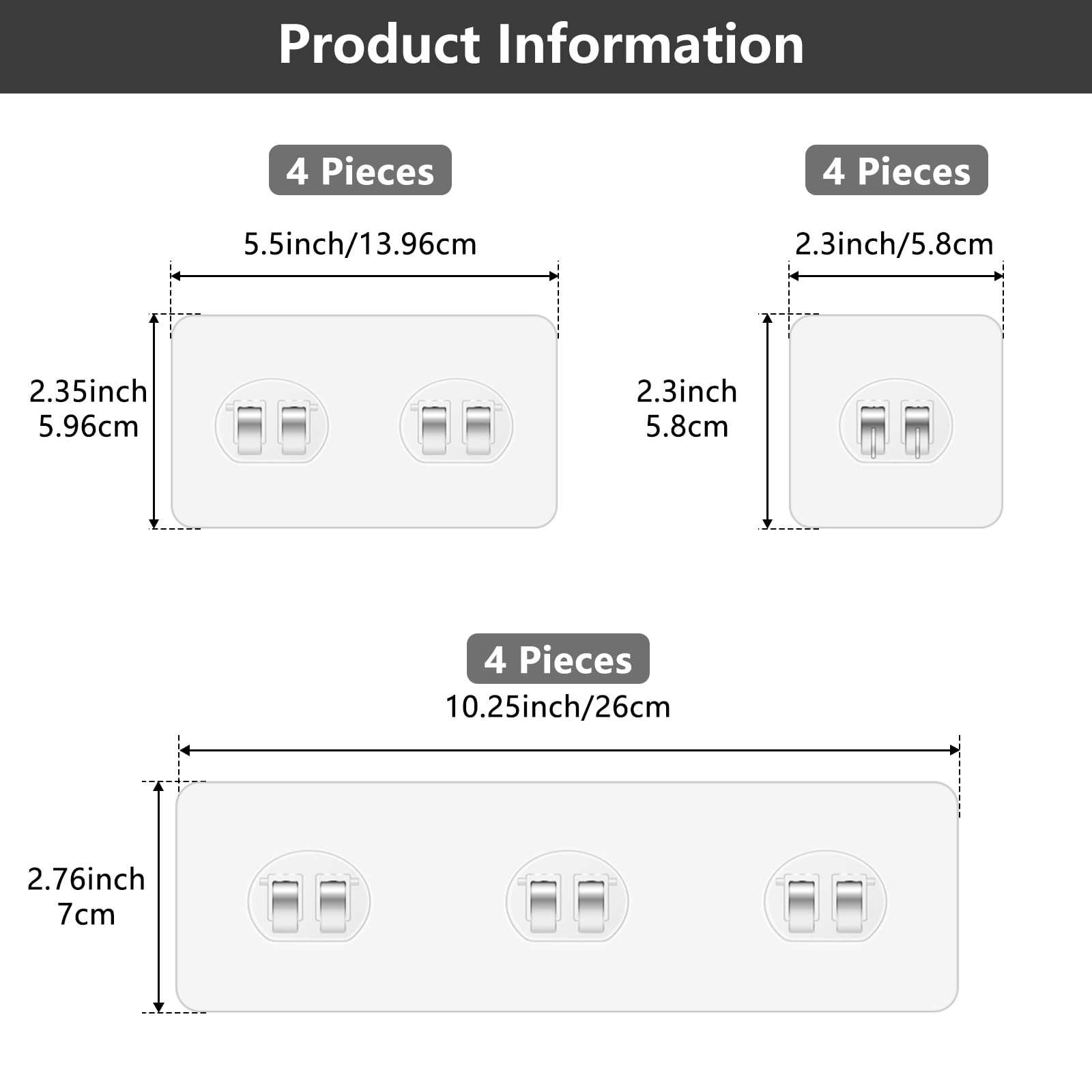 12 Pack Strong Adhesive Shower Caddy Hooks - No Drill Replacement Hooks for Shower Shelves, Racks & Basket Holders | Perfect for Bathroom Organization & Space Saving