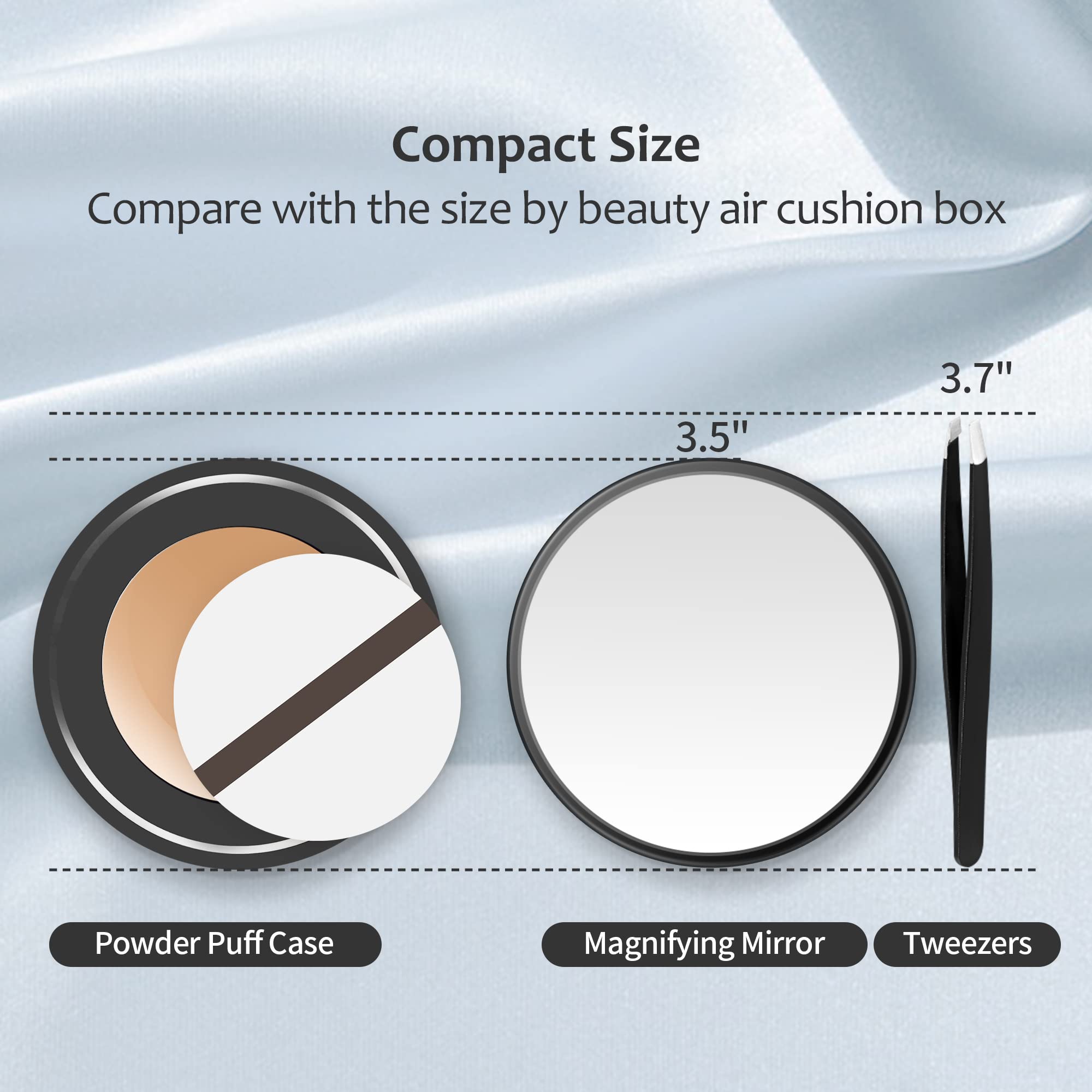 MIYADIVA 30X Magnifying Mirror with Suction Cup & Tweezers - 3.5 Inch Travel Makeup Mirror for Eyebrow Plucking, Skincare & Shaving - Perfect for Bathroom, Bedroom & Travel Vanity