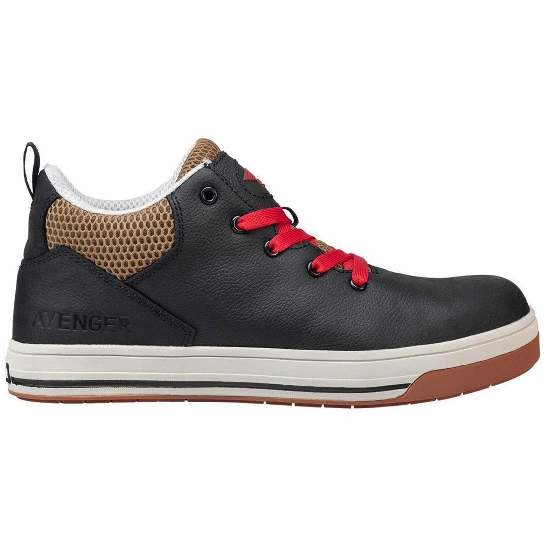Swarm Aluminum Toe SD10 Safety Work Shoes for Men - Black/Tan - Lightweight & Comfortable for Construction, Warehouse & Industrial Work