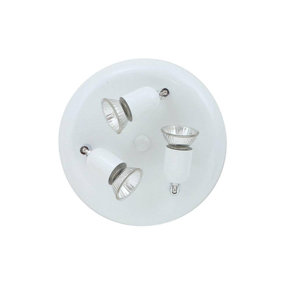 3Lt Plate Spotlight - White LED Wall Light for Indoor & Outdoor Home Decor, Garden, Patio, and Pathway Lighting