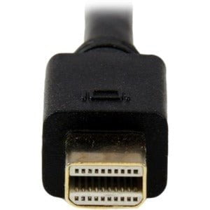 6 ft Mini DisplayPort to VGA Active Adapter Cable - 6 Foot mDP to VGA Video Converter for Mac & PC - Supports 1920x1200 Resolution - Black - Perfect for Home Office, Presentations & Multi-Monitor Setup
