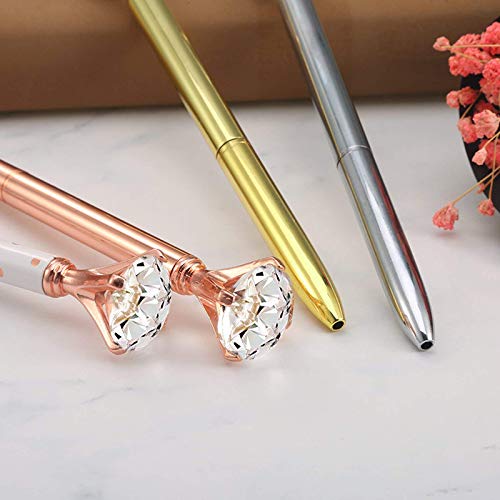 8PCS Crystal Diamond Ballpoint Pens - Rhinestone Decorated Metal Sign Pens with Black Ink for School, Office & Gift Giving | Elegant Writing Tools for Journaling, Note Taking & Special Occasions
