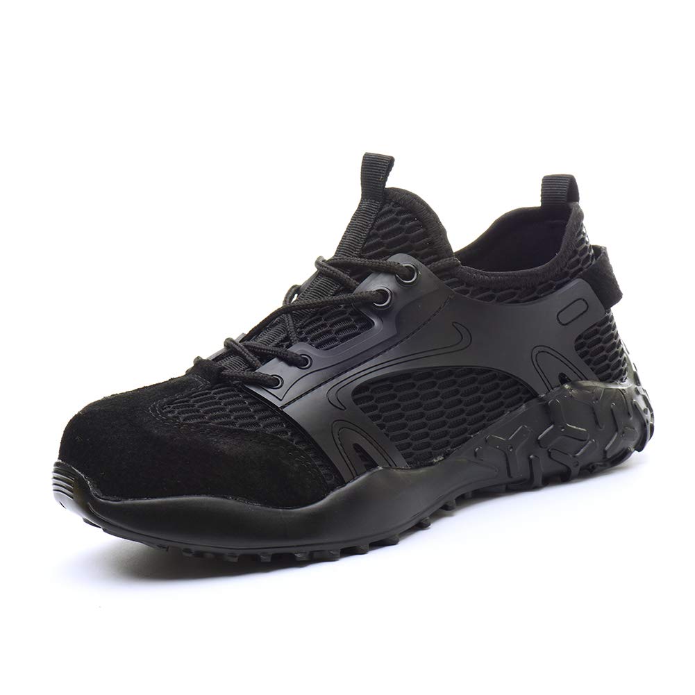 RINVEKA Steel Toe Shoes for Men & Women - Indestructible Safety Work Boots for Industrial Construction, Warehouse & Outdoor Work | OSHA Compliant Non-Slip Work Shoes