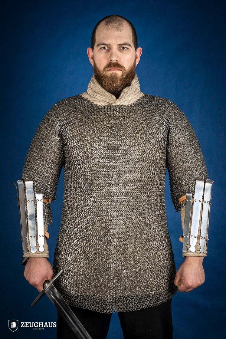 Viking Bracers - 2mm Thick Polished Stainless Steel Arm Cuffs for LARP, Cosplay & Medieval Reenactment - Perfect for Viking Warriors, Historical Events & Fantasy Costumes