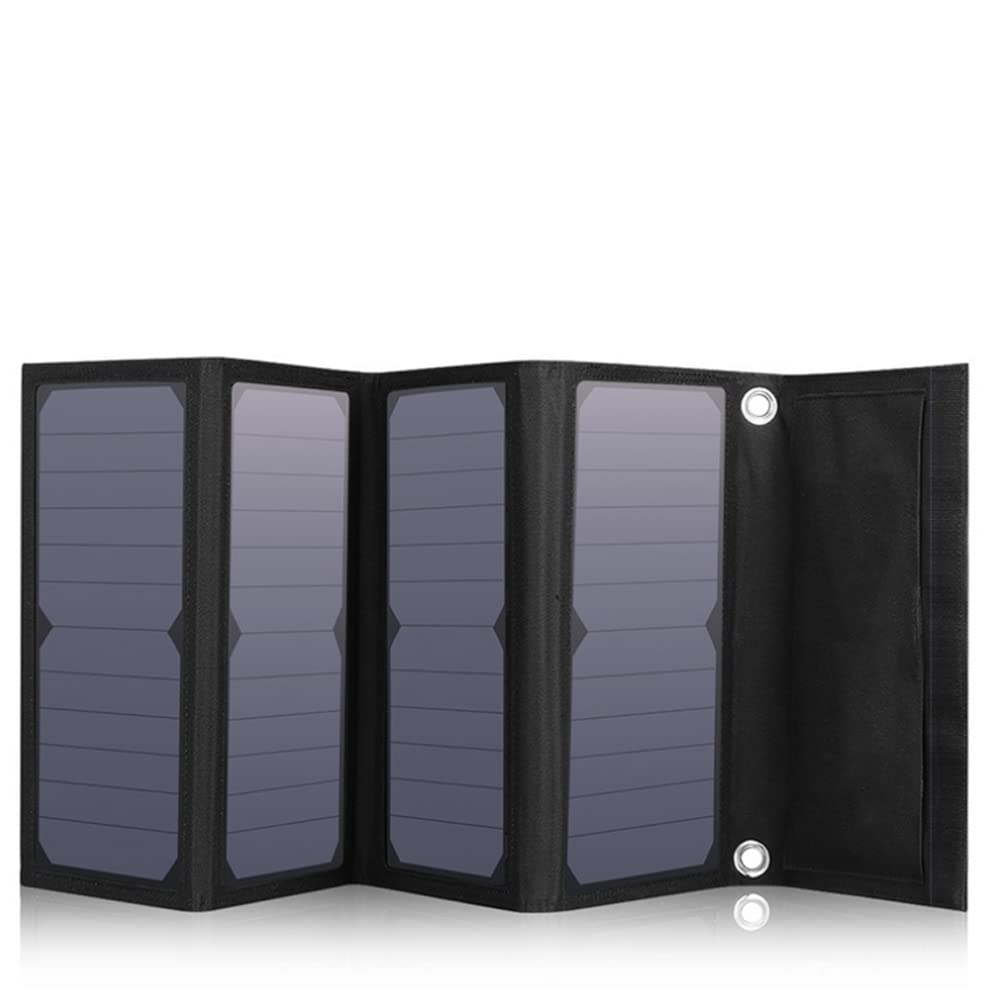 28W Solar Charger with 3 USB Ports - Waterproof & Foldable Solar Panel for Camping, Hiking, Travel - Compatible with iPhone, Android Phones, Tablets, Headphones, Speakers - Perfect for Outdoor Adventures, Emergency Power & Off-Grid Charging