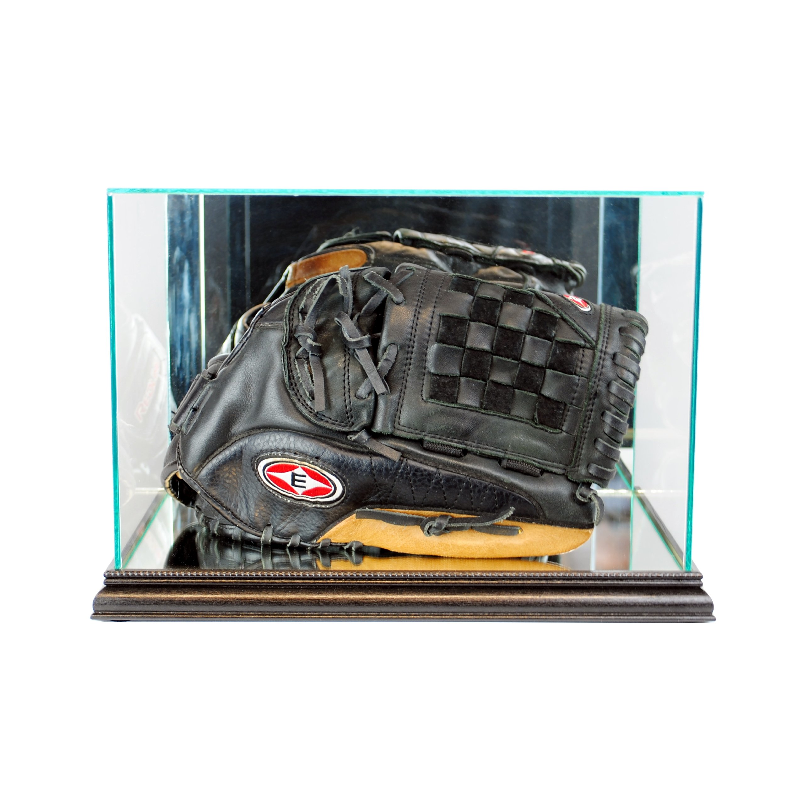 MLB Official Baseball Glove Display Case - Rectangle Glass Showcase for Collectible Gloves - Perfect for Home Decor, Sports Memorabilia Display & Gift Giving