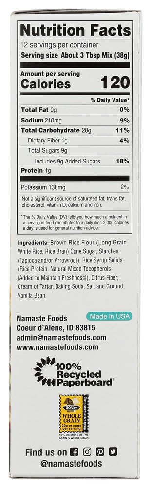 Namaste Foods Gluten Free Muffin Mix - 16 Ounce Bags (Pack of 16) | All Natural, Vegan & Non-GMO | Perfect for Breakfast, Snacks & Baking at Home