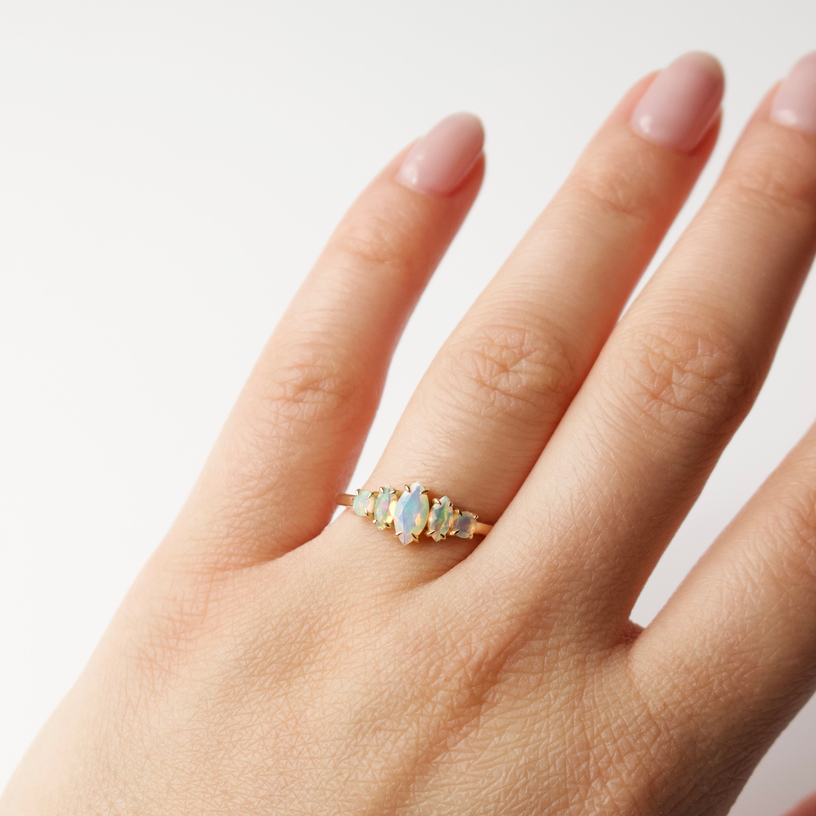 Hope Marquise Opal Ring - Elegant & Unique Gemstone Jewelry for Women - Perfect for Weddings, Anniversaries & Special Occasions