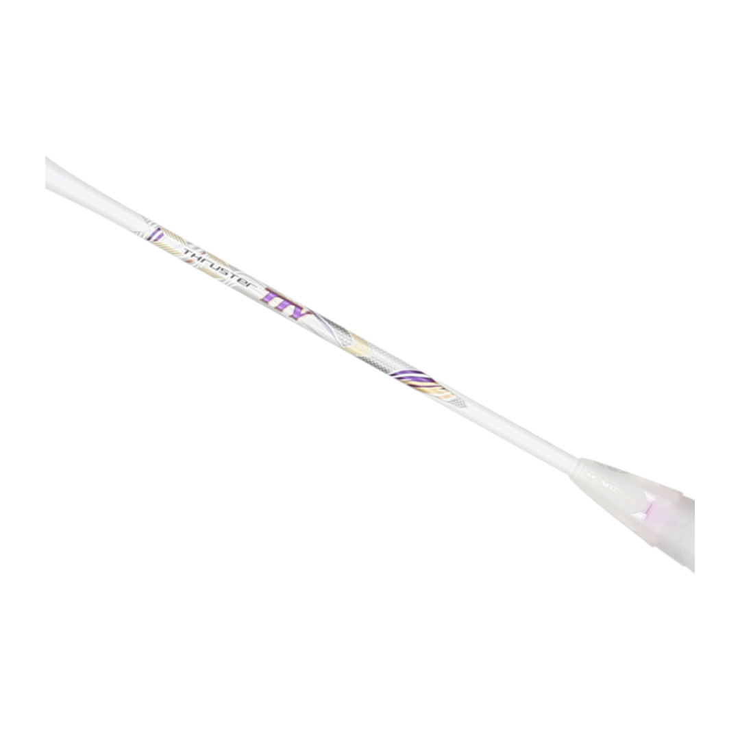 Victor Thruster TTY A Unstrung Badminton Racket [White] - Professional Grade Carbon Fiber Shuttlecock Racquet for Tournament & Training - Perfect for Singles/Doubles Matches & Backyard Play