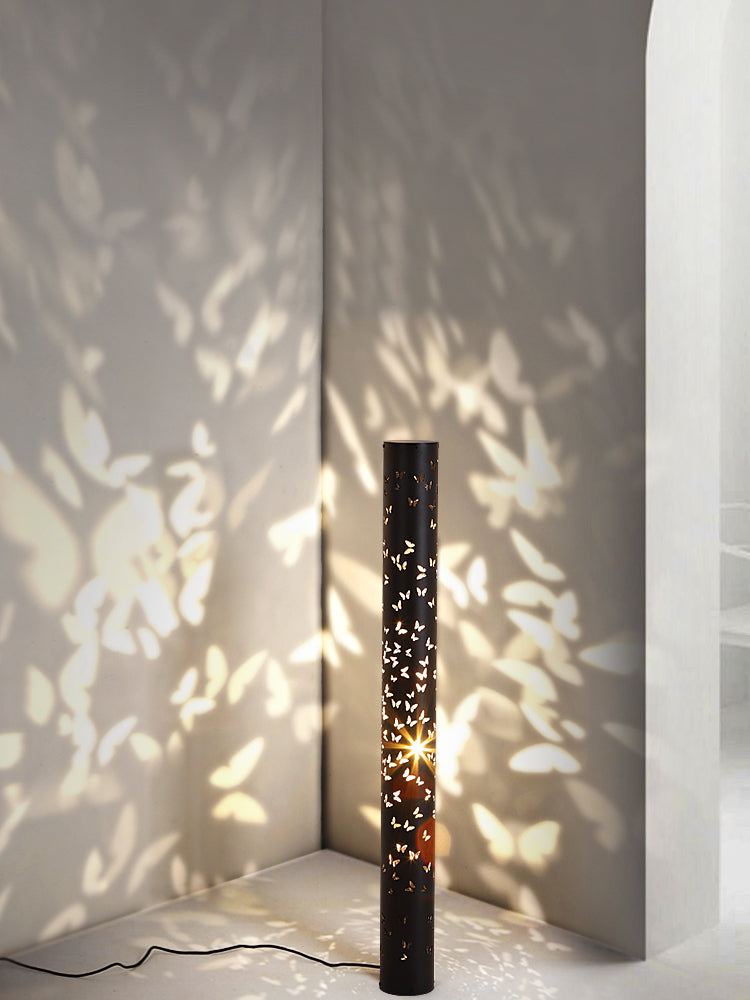 Norfried Modern Column Floor Lamp - Adjustable Height LED Standing Light for Living Room, Bedroom & Office - Warm White & Cool White Dimmable Lighting