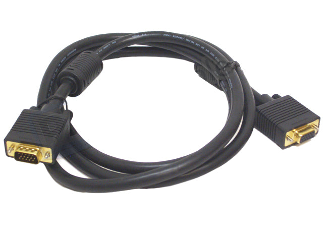 6ft VGA Extension Cable Male to Female - High-Quality Video Connector for PC, Monitor, Projector & Home Theater Setup