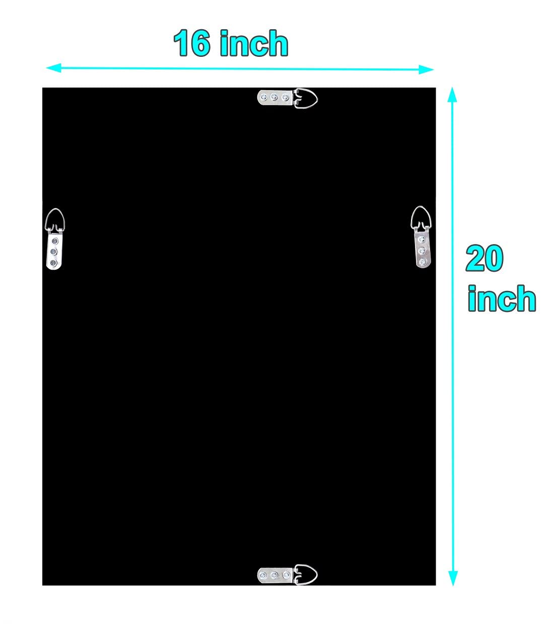 16x20 Inch Silver Crystal Crush Diamond Wall Mirror - Frameless Rectangle Decorative Mirror for Bedroom, Living Room & Bathroom - Sparkling Home Décor with Diamond Accents