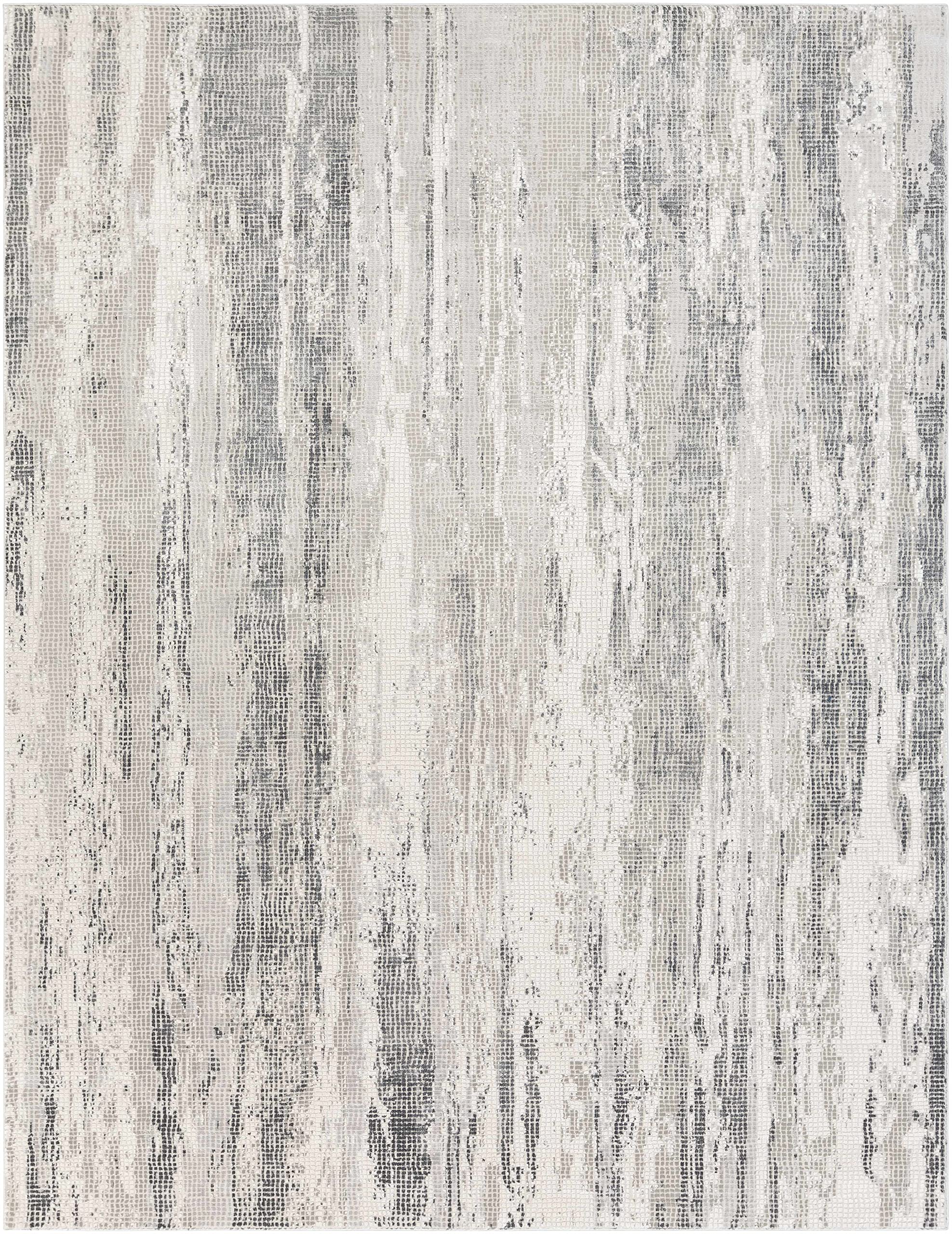 Premium Hauteloom Oklaunion Modern Area Rug - 12' x 15' Gray Charcoal LightGray - Perfect for Living Room & Bedroom Decor - Soft Comfort for Family Gatherings & Relaxation