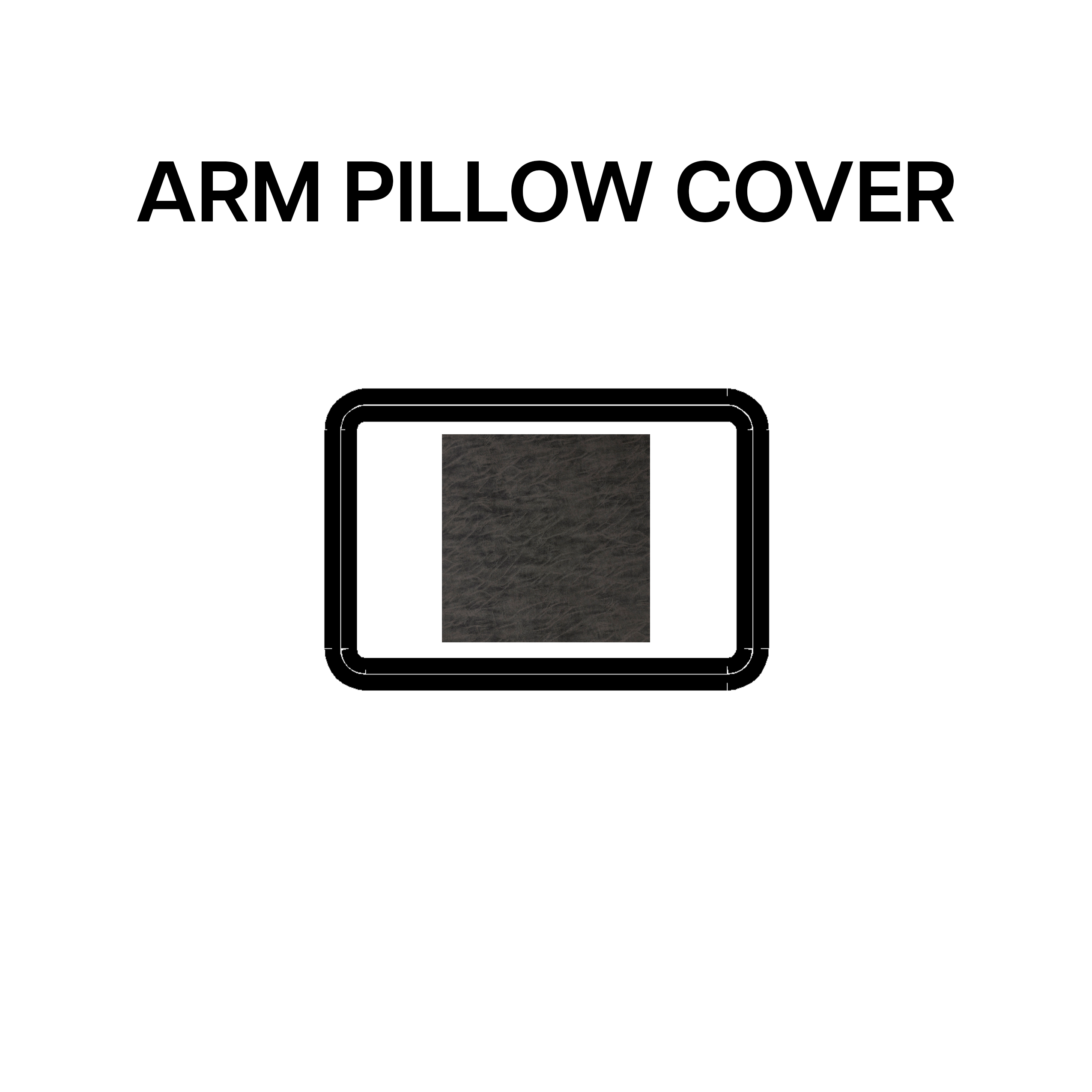 Premium Arm Pillow Cover - Charcoal BP 639 7 - Soft & Breathable Fabric for Comfortable Arm Support - Perfect for Office, Home, Travel & Nursing Use