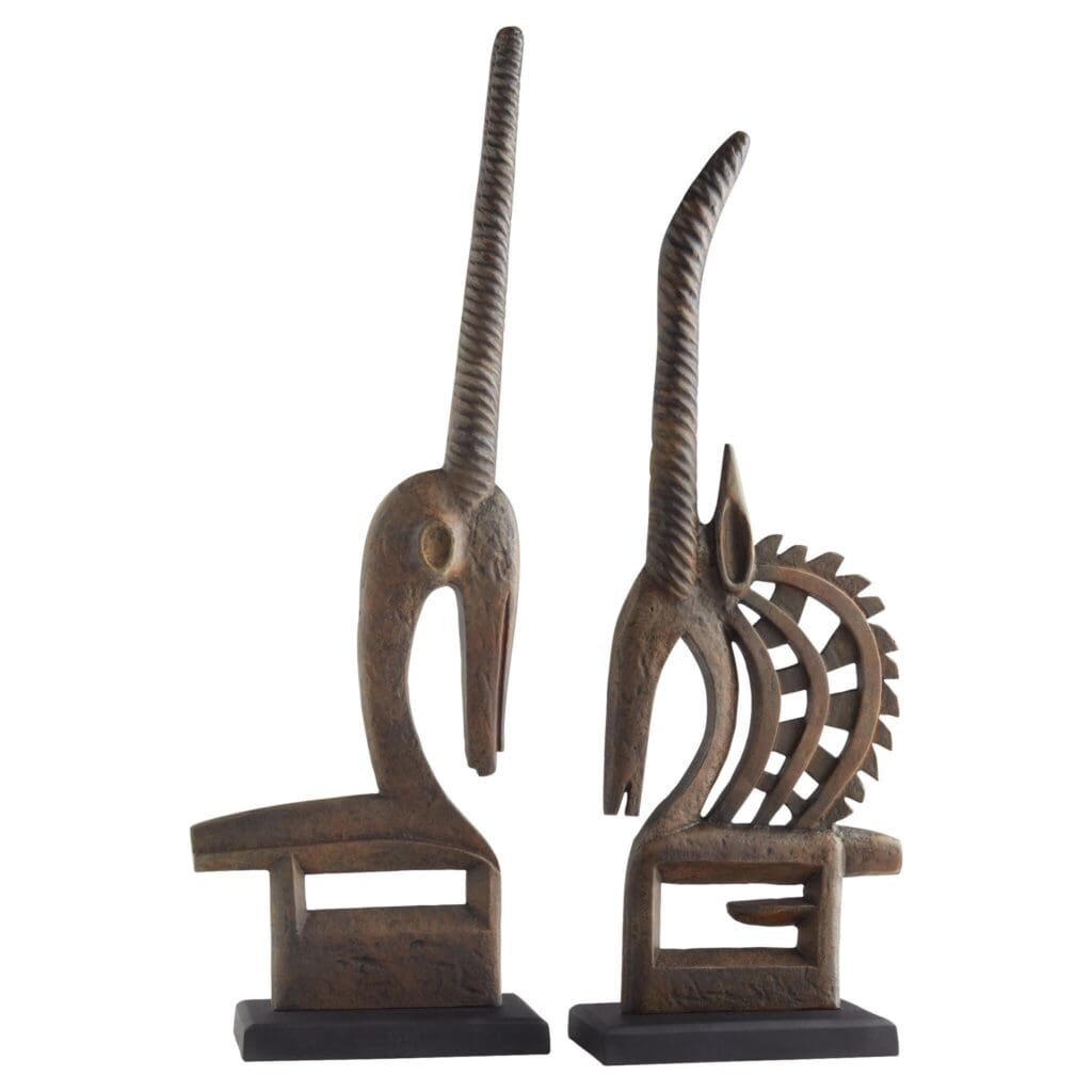 Handcrafted Cyan Design 11671 Antelope Chi Wara Wooden Statue - Rustic African Tribal Home Decor for Living Room, Bedroom & Office
