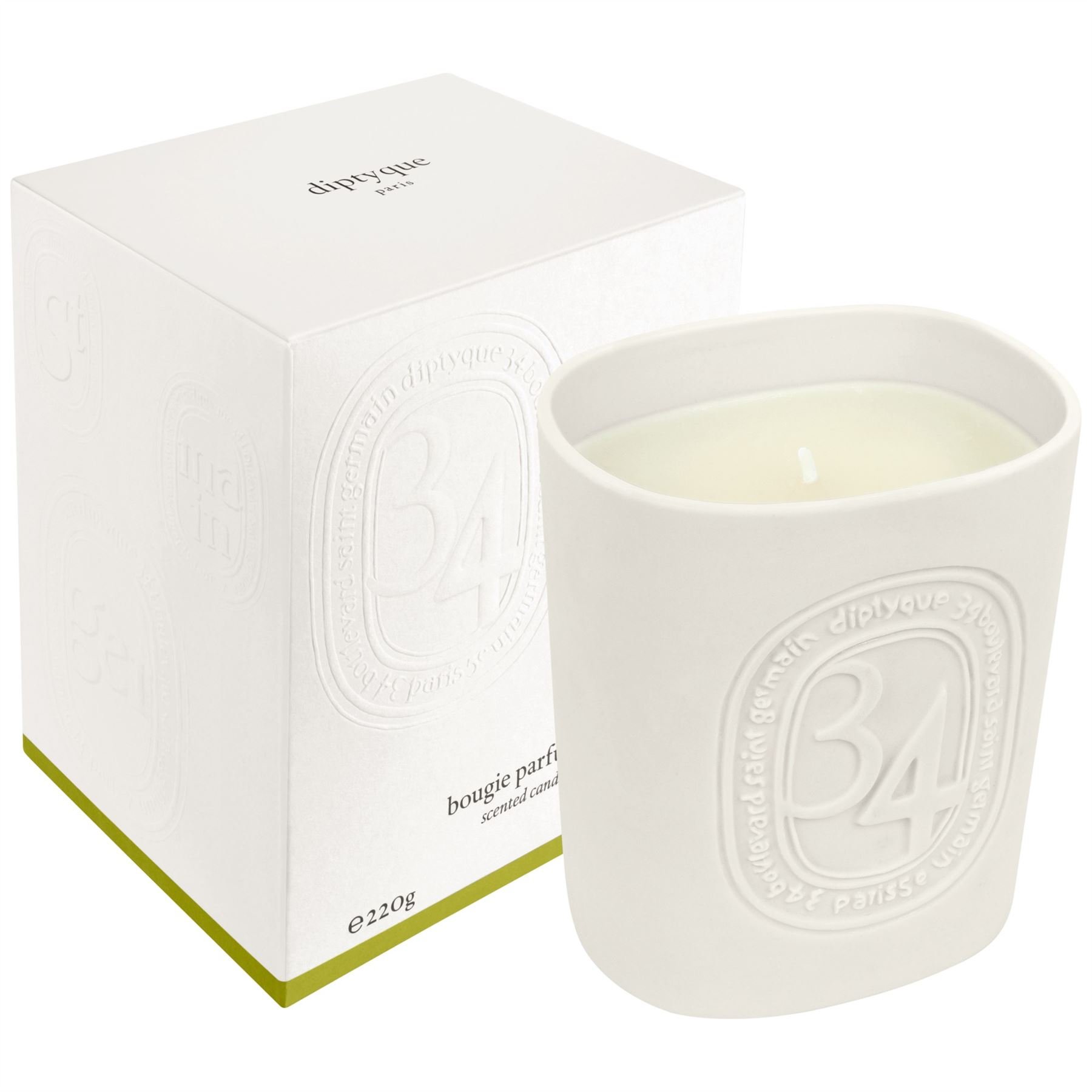 Diptyque 34 Boulevard Saint Germain Scented Candle 7.7oz - Luxury Home Fragrance for Relaxation & Romantic Ambiance
