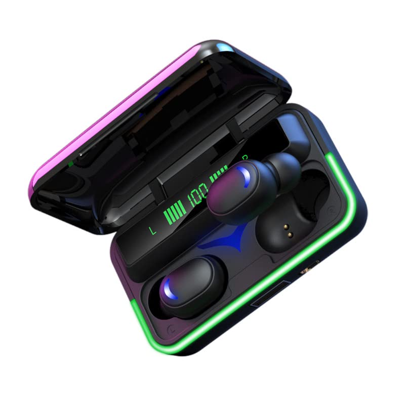 Wireless Bluetooth 5.1 Earbuds with Digital Display & LED Breathing Light - Hi-Fi Stereo Sound, 12000mAh Charging Case - Perfect for Gym, Running, Travel & Work Calls