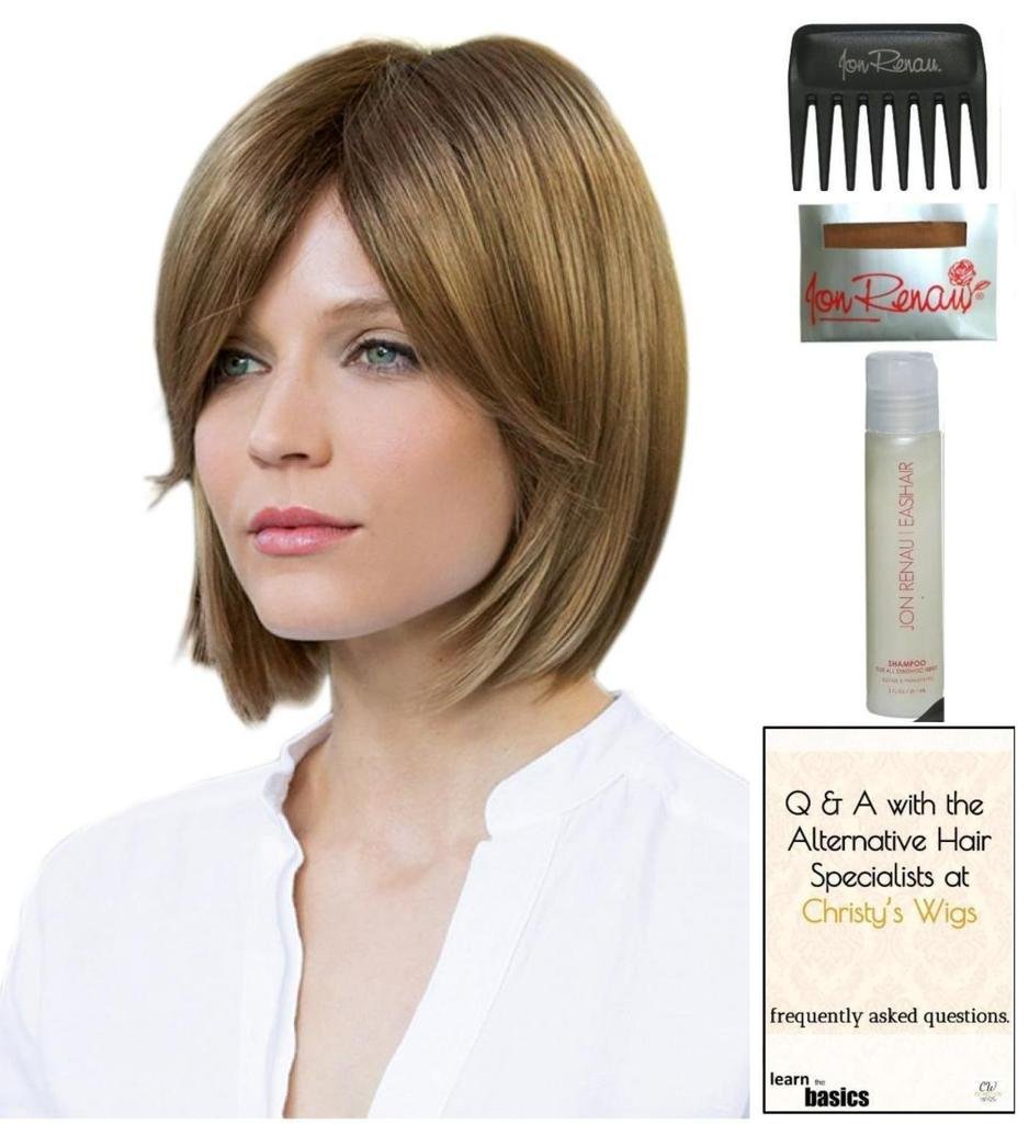 Amore Codi Wig with 15-Page Christy's Wigs Q&A Booklet, 2oz Travel Size Wig Shampoo, Wig Cap & Wide Tooth Comb - Creamy Blonde | Perfect for Cosplay, Costume Parties & Everyday Wear