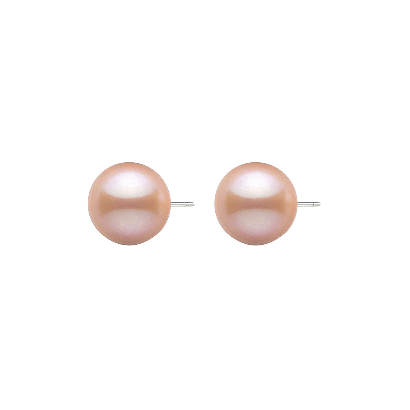18K Gold Pink Freshwater Pearl Stud Earrings - AAA Grade Pearls, Hypoallergenic, Elegant Jewelry for Women, Perfect for Weddings, Parties & Gifts