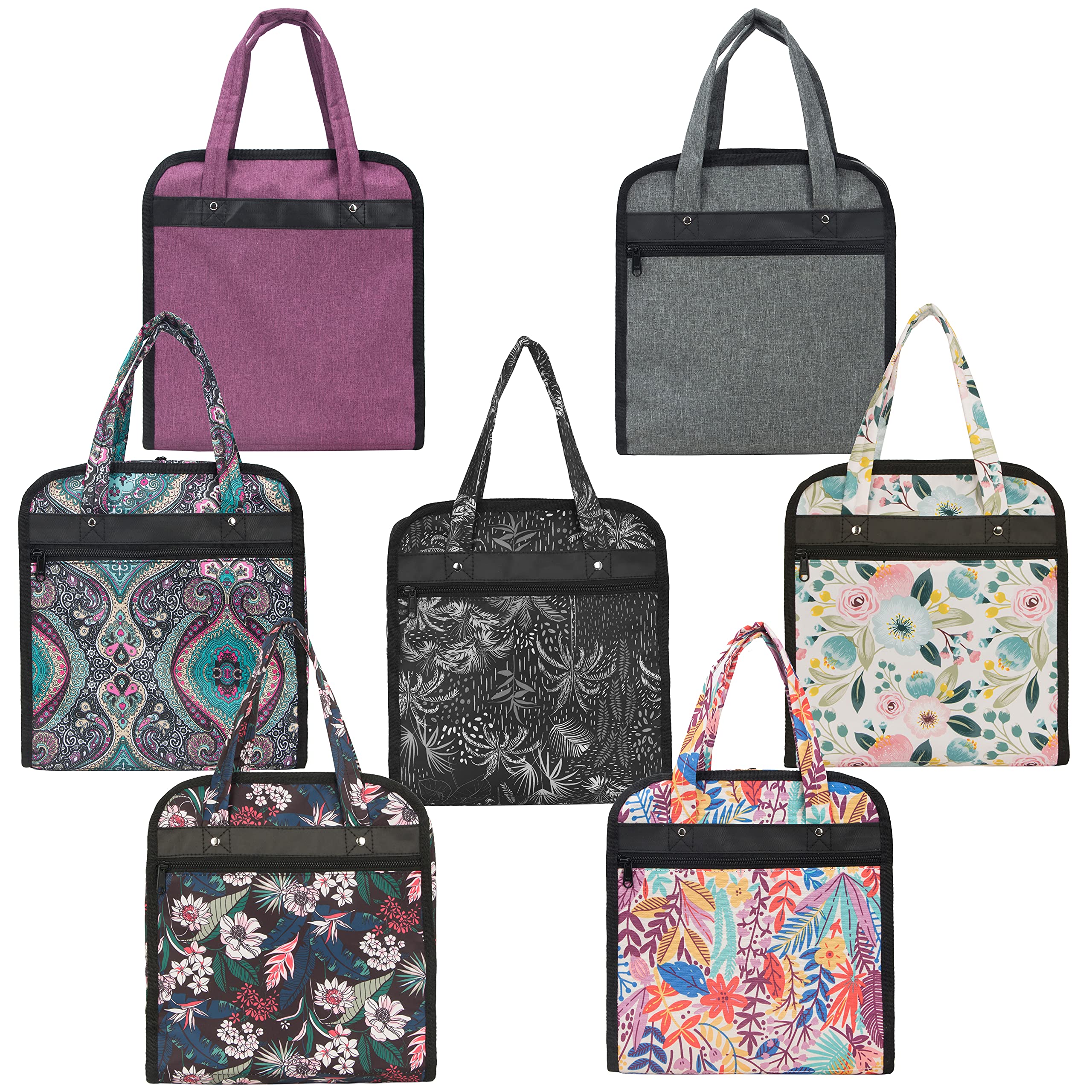 PACMAXI Sewing Accessories Storage Bag - Large Paisley Pattern Knitting & Craft Tools Organizer with Multiple Pockets - Perfect for Sewing Kits, Quilting Supplies & DIY Projects at Home or On-The-Go