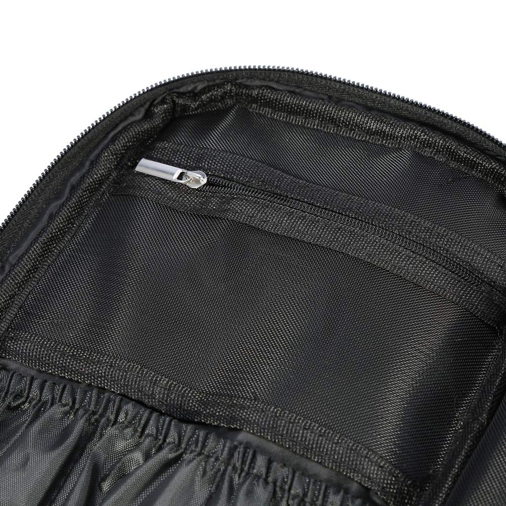 Waterproof Cosmetic Makeup Brush Bag - Travel Toiletry Organizer with Zipper, Black Storage Case for Brushes & Beauty Tools | Perfect for Travel, Gym, and Daily Use