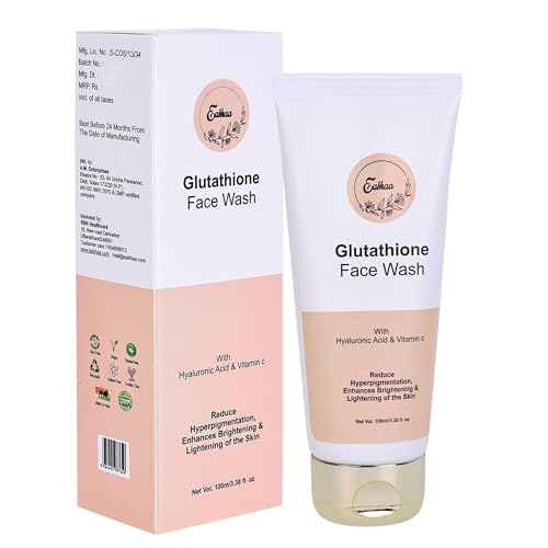 Eabhaa Glutathione & Vitamin C Face Wash for Women & Men - Skin Brightening & Whitening Cleanser (100ml) - Perfect for Daily Skincare Routine & Acne-Prone Skin