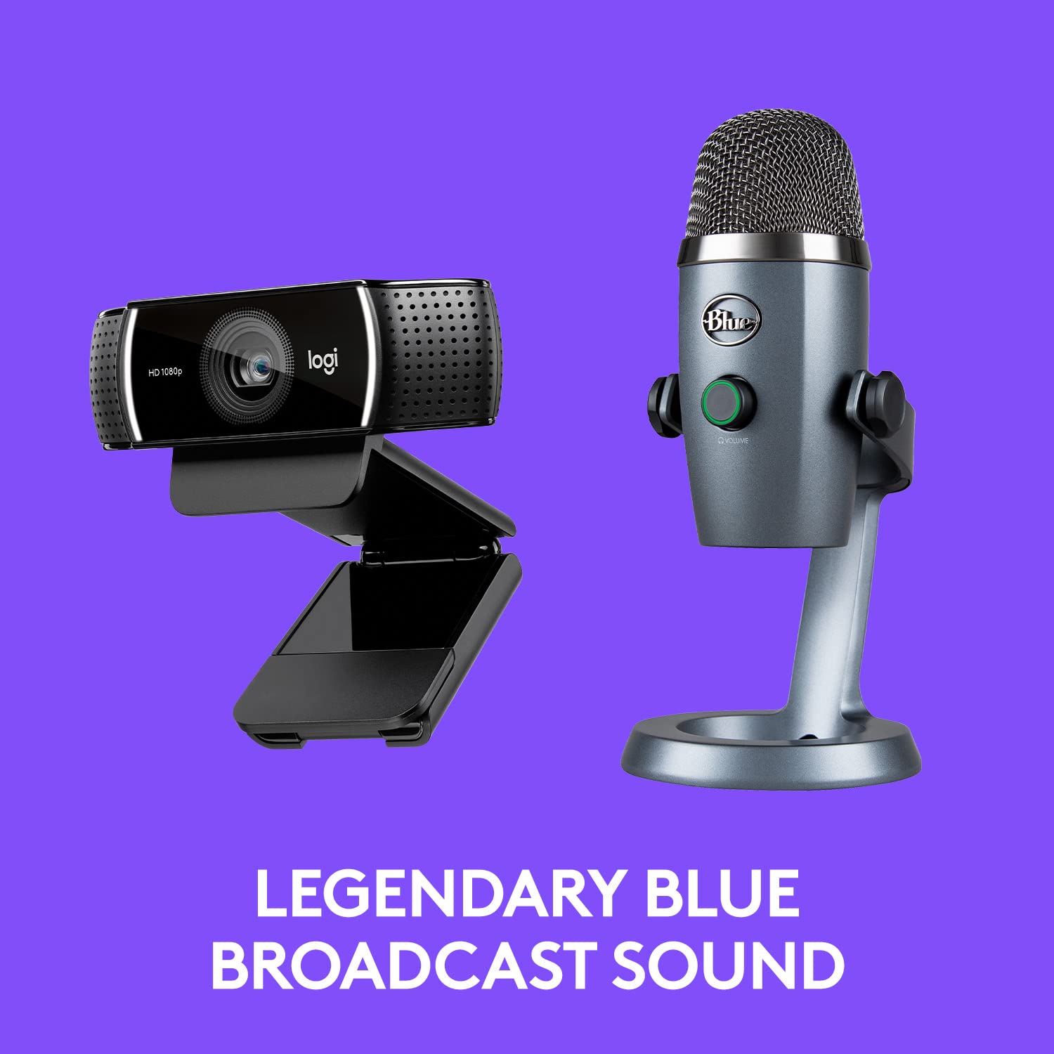 Logitech Streaming Essentials Kit - Blue Yeti Nano USB Microphone & C922 Pro HD Webcam (1080p) with Tripod Stand & Free 3-Month XSplit License for Gaming, Podcasting, YouTube Live Streaming - Black