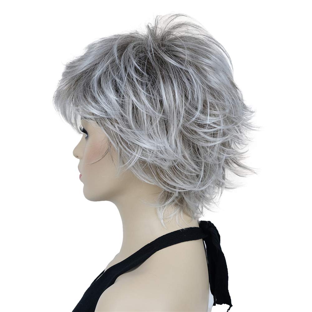 Stylish Short Layered Shaggy Synthetic Wig with Bangs for Women - Perfect for Cosplay, Halloween & Daily Fashion Looks