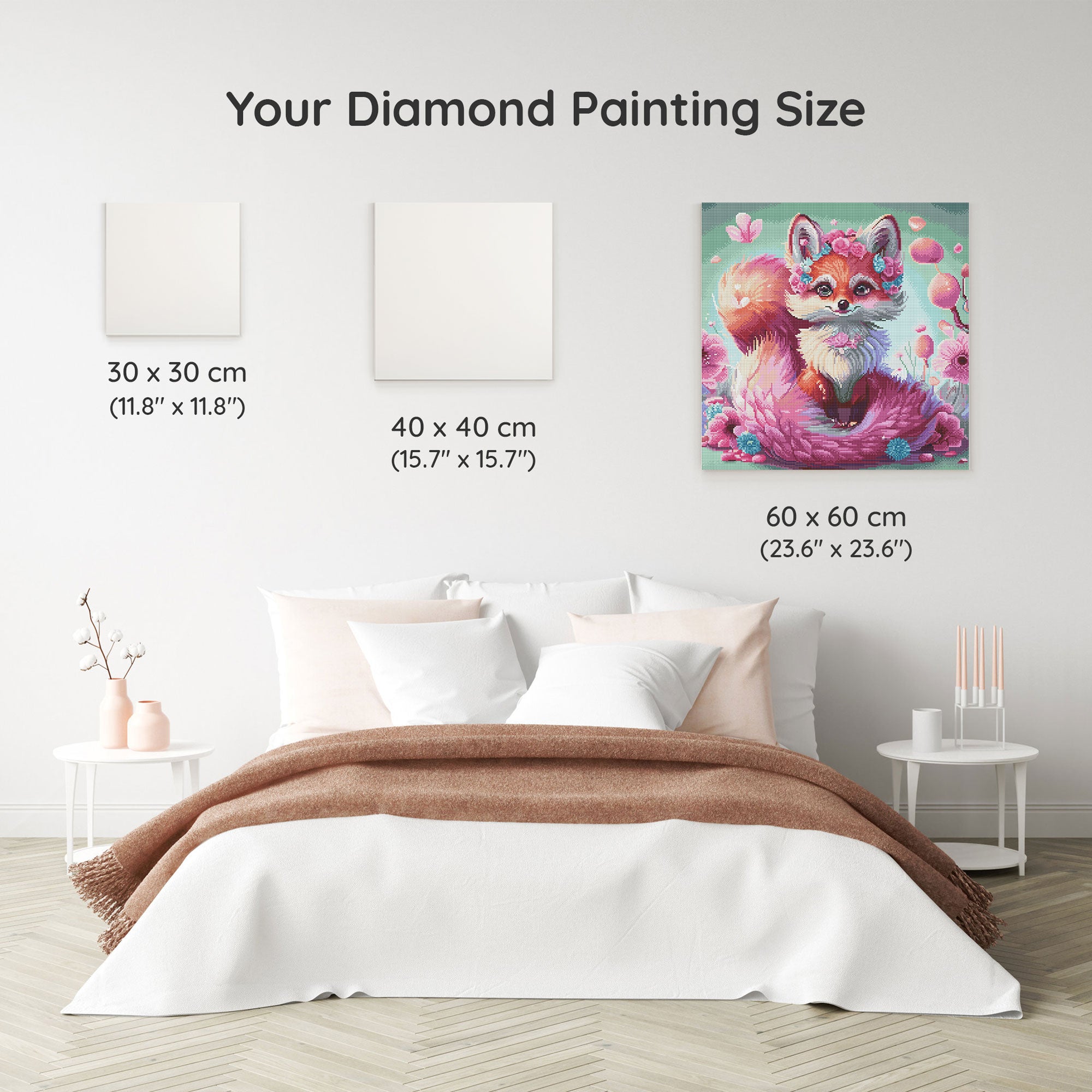 Fox and Flowers - Elegant Floral Home Decor for Living Room, Bedroom & Wedding - Perfect for Gifts, Parties and Special Occasions