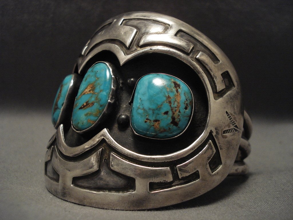 145 Gram Huge Heavy Old Navajo Native American Jewelry Silver Bracelet