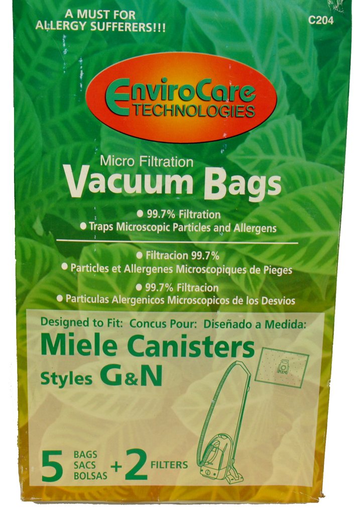 Miele Canister Vacuum Bags - 5 Pack with Allergen Filtration for G/N Series | Ideal for Pet Owners & Allergy Sufferers