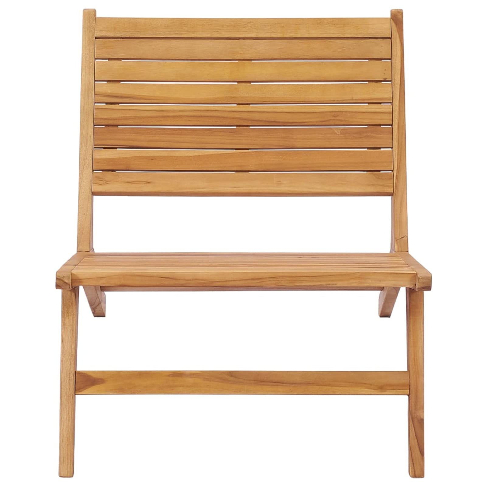 Stackable Outdoor Patio Chairs with Footrest - Solid Teak Wood Folding Garden Chairs for Poolside, Deck, Backyard & Balcony - Weather-Resistant Patio Furniture Set