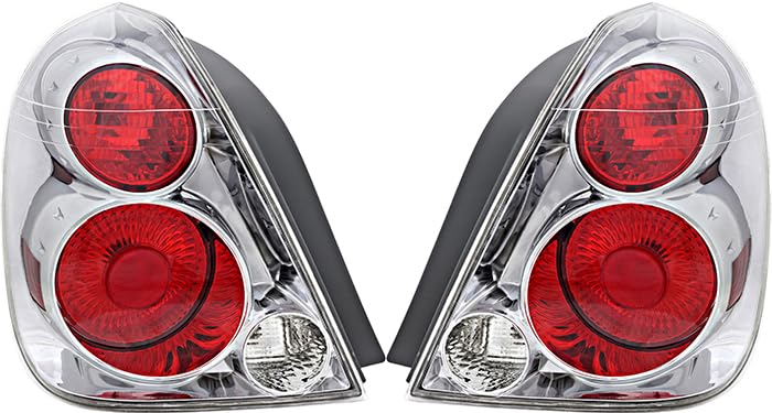 2005-2006 Nissan Altima Replacement Tail Lights Set - Driver & Passenger Side LED Brake Lamps - Enhances Night Visibility & Safety for Sedan Cars
