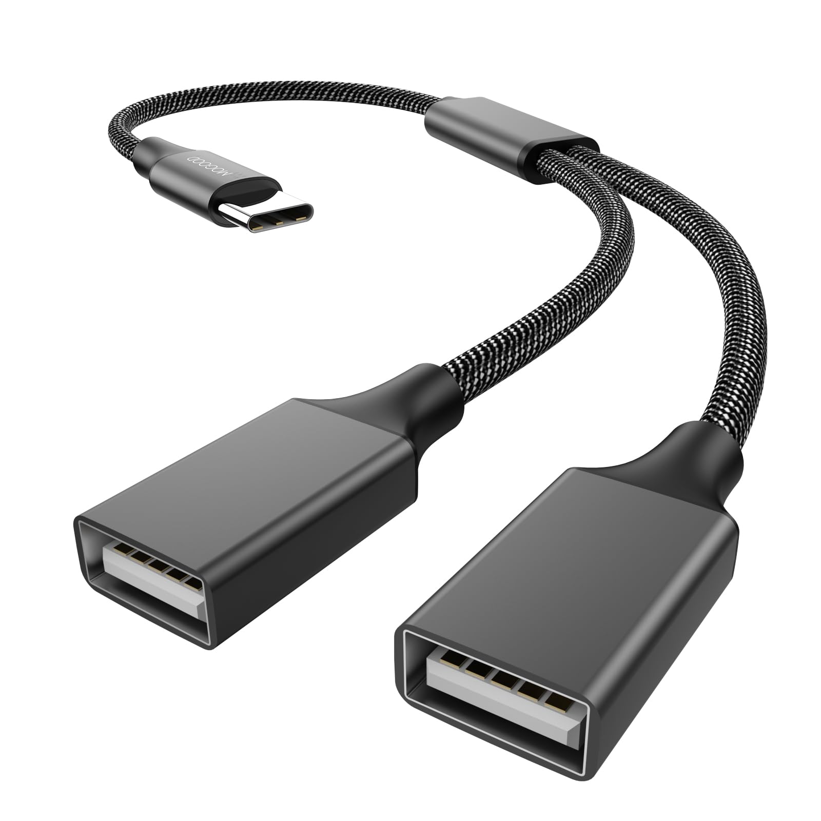 USB C to Dual USB A Adapter - 2-Port Splitter for MacBook, Pixel, Galaxy - Home & Office Use