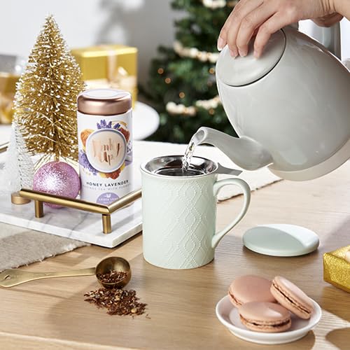Premium Pink Up Noelle 1.5L Electric Gooseneck Kettle - Fast Boiling Ceramic Tea Kettle with Auto Shut-Off & Cordless Design - Perfect for Pour Over Coffee, Tea Brewing & Hot Water Dispensing - Ideal for Home, Office & Kitchen Use